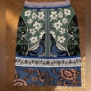 Anthropolgie- Moth S Floral Sweater Mid Length Skirt-S